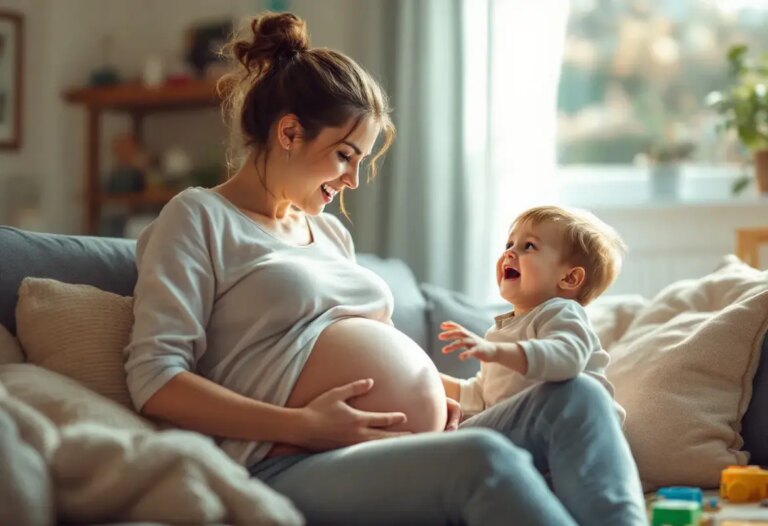 Enceinte, mon fils a sauté sur mon ventre : que faire ?