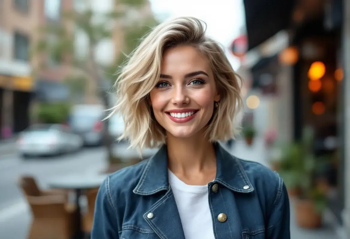 Tendance hyper stylée coupe courte femme moderne